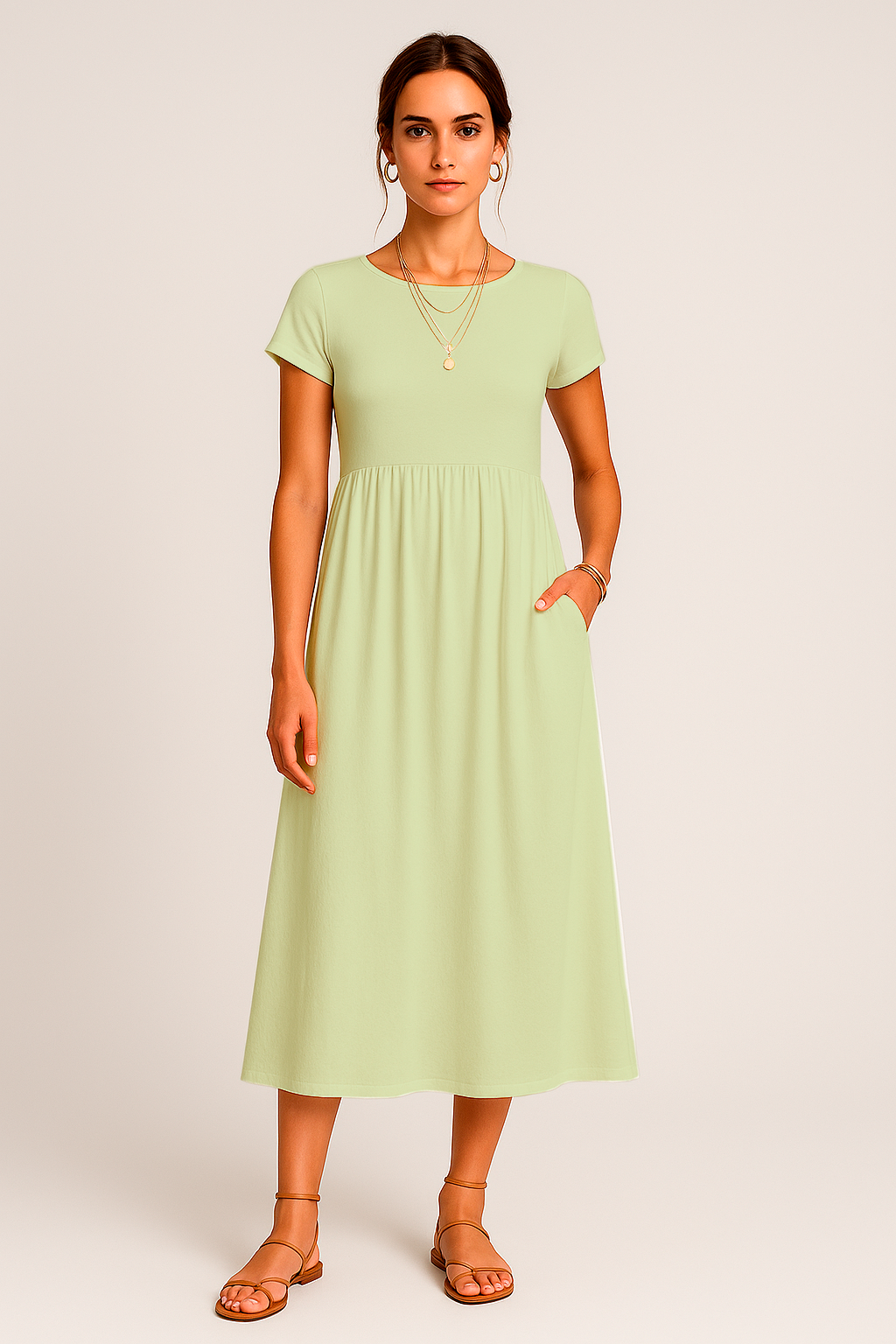 Robe Midi Alice – Élégance Décontractée et Intemporelle