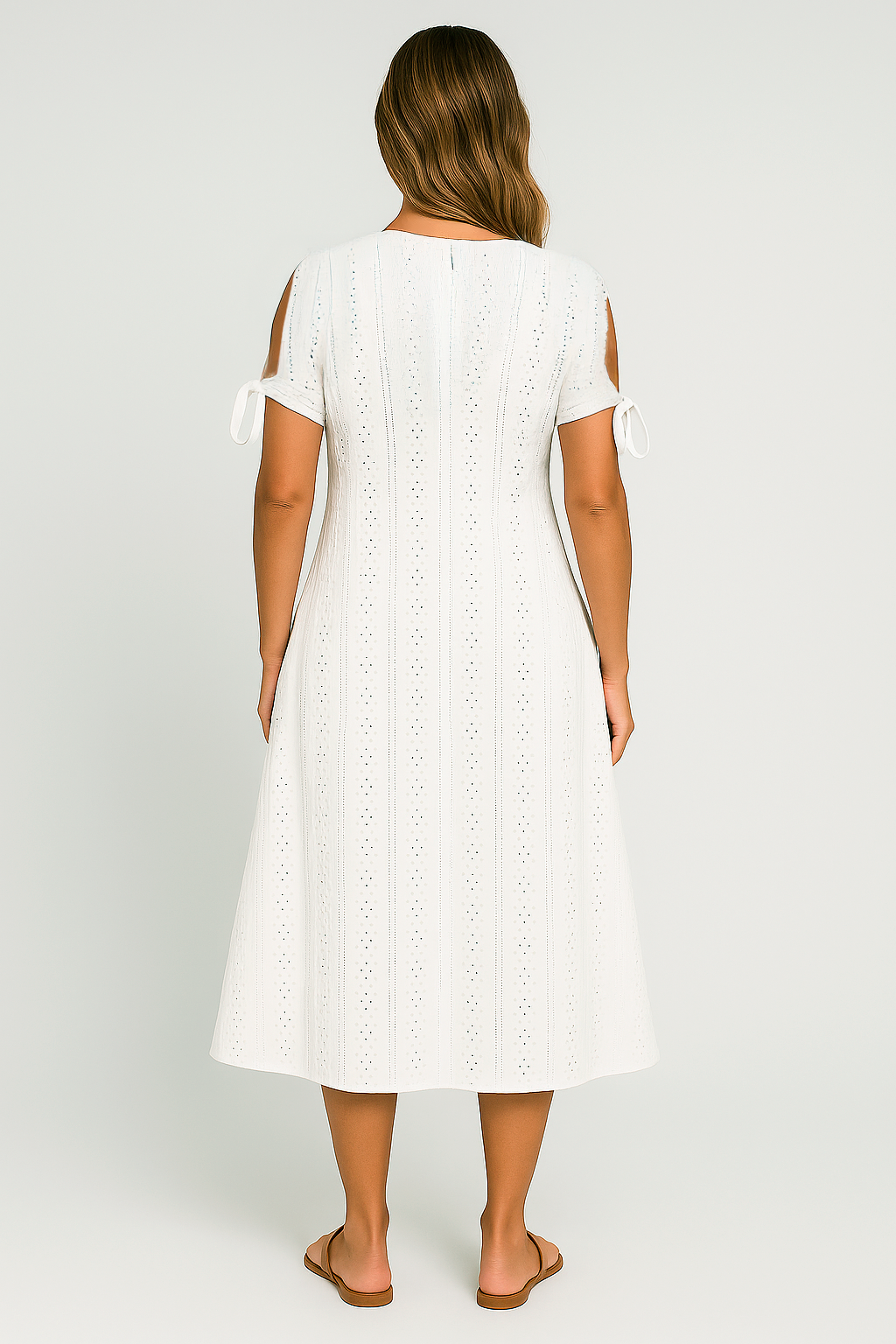 Robe Zoe Midi en Dentelle – Élégance Décontractée