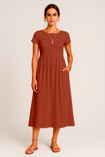 Robe Midi Alice – Élégance Décontractée et Intemporelle