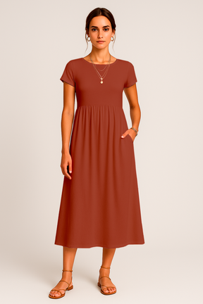 Robe Midi Alice – Élégance Décontractée et Intemporelle