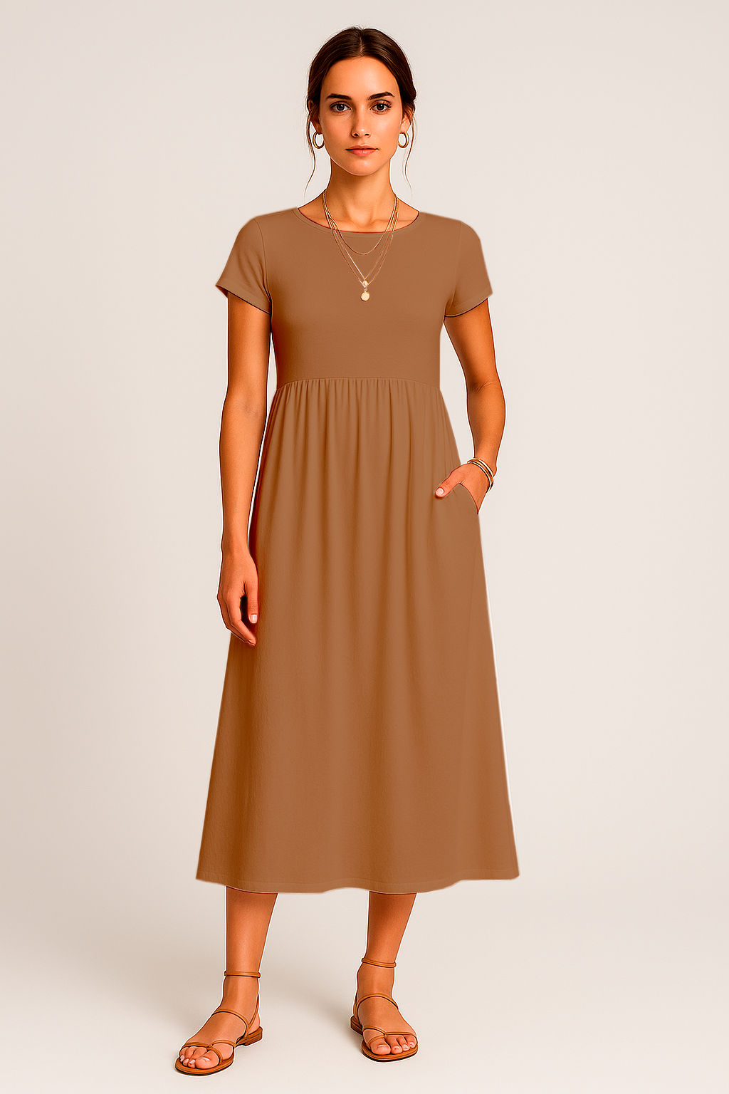 Robe Midi Alice – Élégance Décontractée et Intemporelle