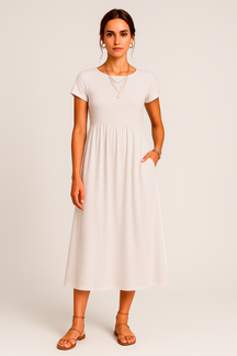 Robe Midi Alice – Élégance Décontractée et Intemporelle