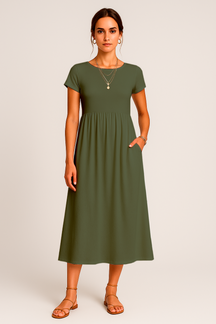 Robe Midi Alice – Élégance Décontractée et Intemporelle