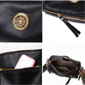 Sac Marie en Cuir Véritable – Bandoulière Rayée
