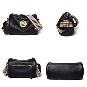 Sac Marie en Cuir Véritable – Bandoulière Rayée