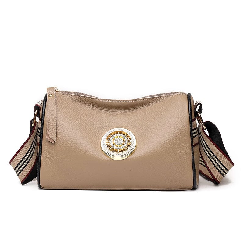 Sac Marie en Cuir Véritable – Bandoulière Rayée